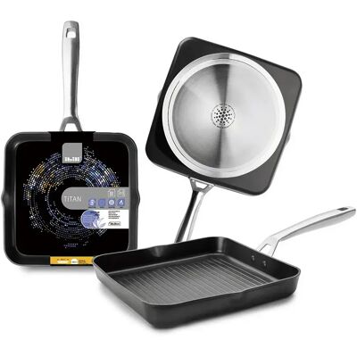 Ibili Sartén De Grill Titan 28 Cm Black One Size Ibili Sartén De Grill Titan 28 Cm Black One Size