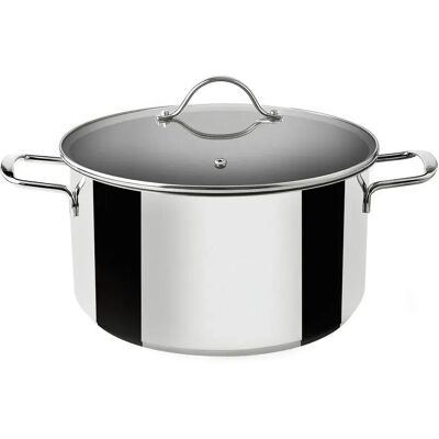 Olla de inducción de acero inoxidable Supreme con tapa de vidrio - 24cm Olla de inducción de acero inoxidable Supreme con tapa de vidrio - 24cm
