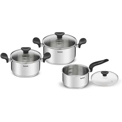 Tefal Juego De Ollas Primary Inox 16/18/20 Cm Stainless One Size Tefal Juego De Ollas Primary Inox 16/18/20 Cm Stainless One Size