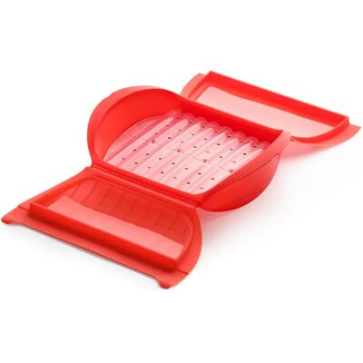 LÉkuÉ Vaporera De Alimentos Para 3-4 Personas Con Guía Español Red One Size LÉkuÉ Vaporera De Alimentos Para 3-4 Personas Con Guía Español Red One Size
