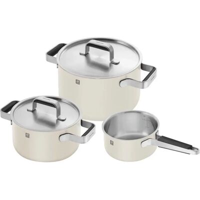 Zwilling 1028807 Pure Juego De 3 Macetas Silver One Size Zwilling 1028807 Pure Juego De 3 Macetas Silver One Size