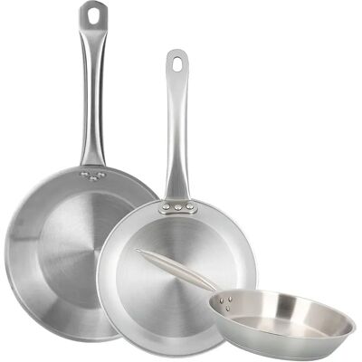 Wellhome Juego De Sartenes 30/32/34 Cm 3 Piezas Chrome Grey One Size Wellhome Juego De Sartenes 30/32/34 Cm 3 Piezas Chrome Grey One Size