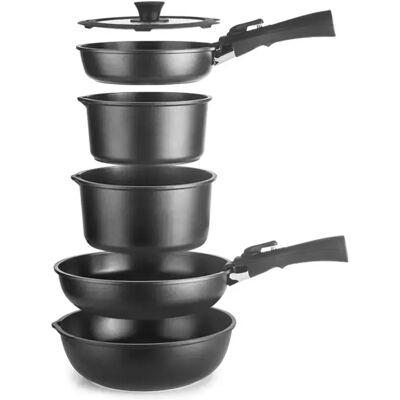 Ibili Juego De Ollas Y Sartenes Kompakto 9 Unidades Black One Size Ibili Juego De Ollas Y Sartenes Kompakto 9 Unidades Black One Size