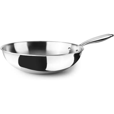 Ibili Wok Triply Natural 20 Cm Silver One Size Ibili Wok Triply Natural 20 Cm Silver One Size