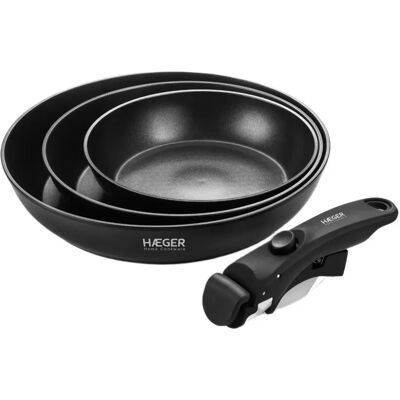 Haeger Juego De Ollas Pa-c04.021a Silver / Black One Size Haeger Juego De Ollas Pa-c04.021a Silver / Black One Size