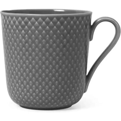 Taza Rhombe Earth de Porcelana Lyngby 39cl - Gris Taza Rhombe Earth de Porcelana Lyngby 39cl - Gris