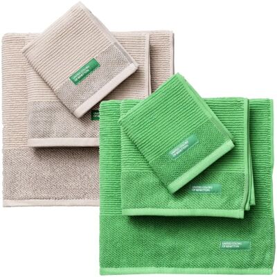 Benetton Toalla De Baño Pk4866 6 Unidades Green / Beige One Size Benetton Toalla De Baño Pk4866 6 Unidades Green / Beige One Size