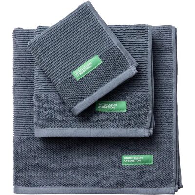 Benetton Juego De Toallas De Baño 450gsm 3 Unidades Dark Grey One Size Benetton Juego De Toallas De Baño 450gsm 3 Unidades Dark Grey One Size