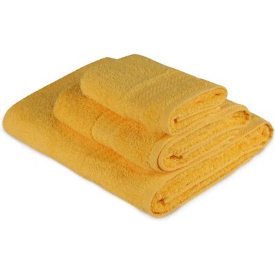 WELLHOME - 3-Pieza - Amarillo oscuro - Juego de toallas WELLHOME - 3-Pieza - Amarillo oscuro - Juego de toallas