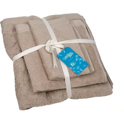 Cofan Juego De Toallas Abisinia 3 Unidades Beige One Size Cofan Juego De Toallas Abisinia 3 Unidades Beige One Size