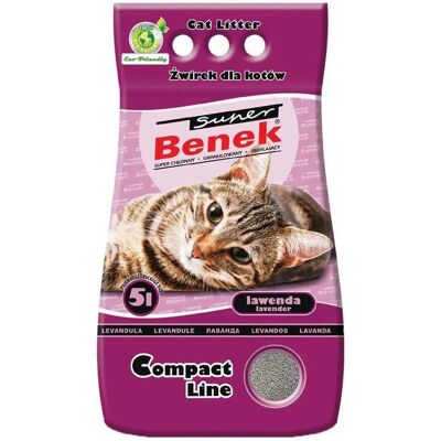 Certech Super Benek Compact Lavender - Arena para gatos aglomerante 5 L Certech Super Benek Compact Lavender - Arena para gatos aglomerante 5 L