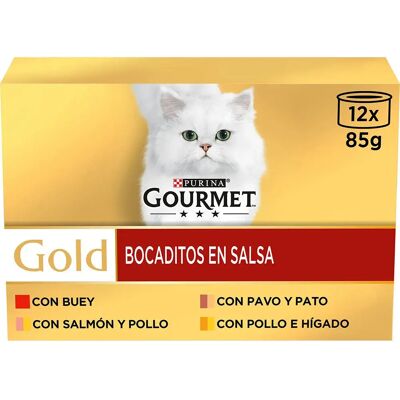 Purina Modelo Comida Gourmet para Gatos 12x85g Oro 8 Unidades - Comida para gatos Purina Modelo Comida Gourmet para Gatos 12x85g Oro 8 Unidades - Comida para gatos
