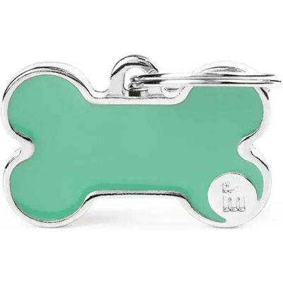 MyFamily - Medaglietta para Perro Personalizable Osso Basic Handmade Azzurra S - Collar de Perro MyFamily - Medaglietta para Perro Personalizable Osso Basic Handmade Azzurra S - Collar de Perro