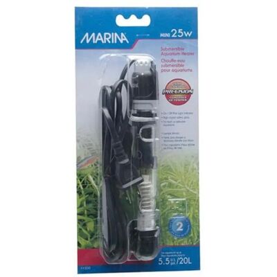 Marina Calentador De Acuario Mini 25w Black One Size Marina Calentador De Acuario Mini 25w Black One Size
