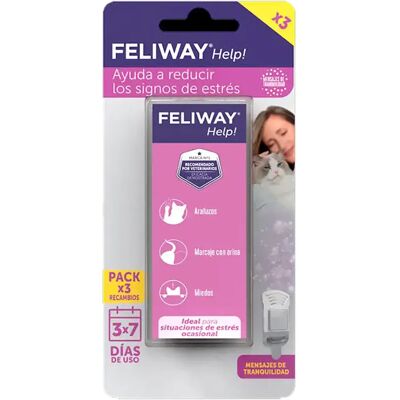 Feliway Help 3 Recargas One Size Feliway Help 3 Recargas One Size