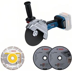 Bosch Gws 18v-180 P With 3 Discs Cordless Angle Grinder Plateado