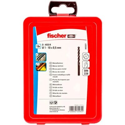Fischer Group Broca De Metal Hss-r Din338 1-10 543327 19 Unidades Silver One Size Fischer Group Broca De Metal Hss-r Din338 1-10 543327 19 Unidades Silver One Size
