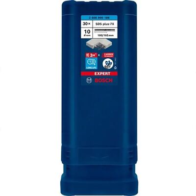 Bosch Broca Sds-plus Para Pared Expert 7x 10x100x165 Mm 30 Unidades Grey One Size Bosch Broca Sds-plus Para Pared Expert 7x 10x100x165 Mm 30 Unidades Grey One Size