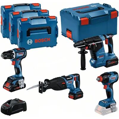 Bosch Kit De Herramientas Eléctricas 18v Gsr + Gdx + Gbh + Gsa + 4ah + 2x5.5ah Blue / Black One Size Bosch Kit De Herramientas Eléctricas 18v Gsr + Gdx + Gbh + Gsa + 4ah + 2x5.5ah Blue / Black One Size