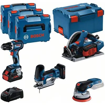 Bosch Kit De Herramientas Eléctricas Kit 18v Gsr + Gkt + Gst + Gex + 4ah + 2x5.5ah Blue / Black One Size Bosch Kit De Herramientas Eléctricas Kit 18v Gsr + Gkt + Gst + Gex + 4ah + 2x5.5ah Blue / Black One Size