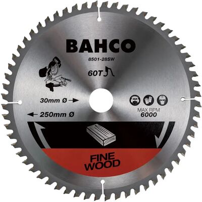 Bahco Hoja De Sierra Circular Con Punta De Carburo Cementado De 60 Dientes Y 0° De Diente Fino Para Materiales De Madera 250 Mm Multicolor One Size Bahco Hoja De Sierra Circular Con Punta De Carburo Cementado De 60 Dientes Y 0° De Diente Fino Para Materiales De Madera 250 Mm Multicolor One Size