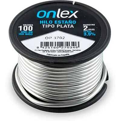 Onlex Carrete De Alambre De Estaño Plata 2.0 Mm 100g 96.5/3.5% Steel One Size Onlex Carrete De Alambre De Estaño Plata 2.0 Mm 100g 96.5/3.5% Steel One Size