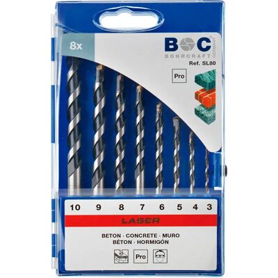 Bohrcraft Broca Para Pared 3-10 Mm 8 Piezas Blue / Grey One Size Bohrcraft Broca Para Pared 3-10 Mm 8 Piezas Blue / Grey One Size