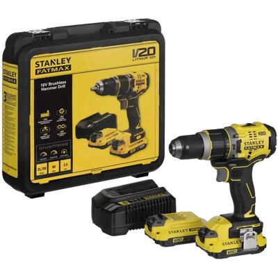 Stanley Taladro Percutor Sfmcd721d2k Yellow / Black One Size Stanley Taladro Percutor Sfmcd721d2k Yellow / Black One Size