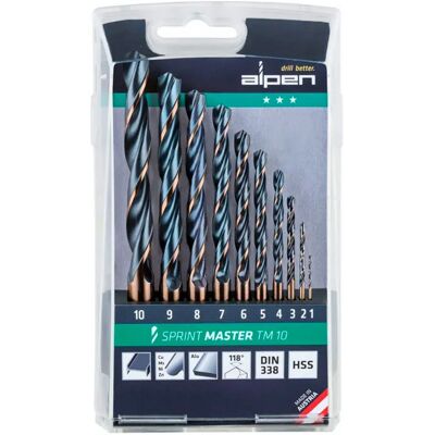 Alpen-maykestag Juego De Brocas Sprint Master Tm 10 Silver / Red One Size Alpen-maykestag Juego De Brocas Sprint Master Tm 10 Silver / Red One Size