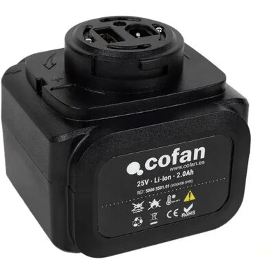 Cofan Batería 25v 2.0ah Black One Size Cofan Batería 25v 2.0ah Black One Size