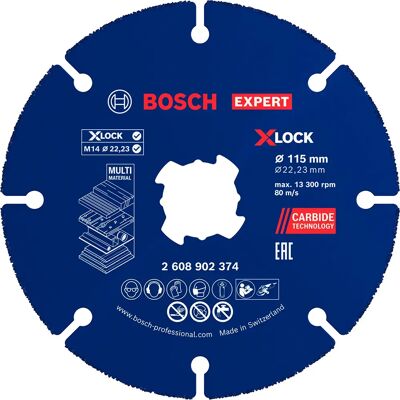 Bosch Disco De Corte Multiherramienta Expert Multi Material 115 X 22.23 Mm X-lock Blue One Size Bosch Disco De Corte Multiherramienta Expert Multi Material 115 X 22.23 Mm X-lock Blue One Size