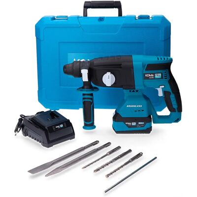 Koma Tools Kit De Taladro Percutor Sin Escobillas 20v Blue / Black One Size Koma Tools Kit De Taladro Percutor Sin Escobillas 20v Blue / Black One Size
