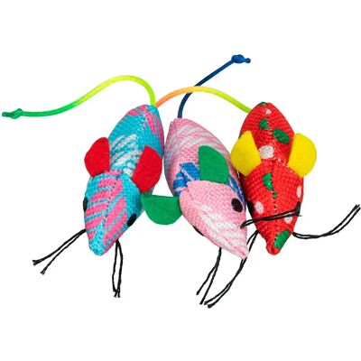 Ratones de tela con catnip - 7 cm - Juguete para gatos Ratones de tela con catnip - 7 cm - Juguete para gatos