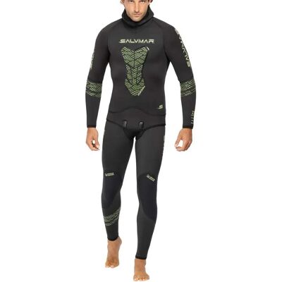 Salvimar Traje Húmedo De Pesca Submarina Yamamoto 5 Mm Black / Green XL Salvimar Traje Húmedo De Pesca Submarina Yamamoto 5 Mm Black / Green XL