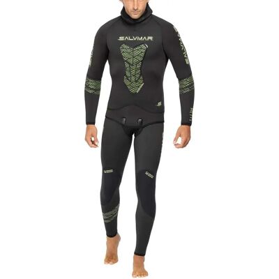 Salvimar Traje Húmedo De Pesca Submarina Yamamoto 7 Mm Black / Green XL Salvimar Traje Húmedo De Pesca Submarina Yamamoto 7 Mm Black / Green XL