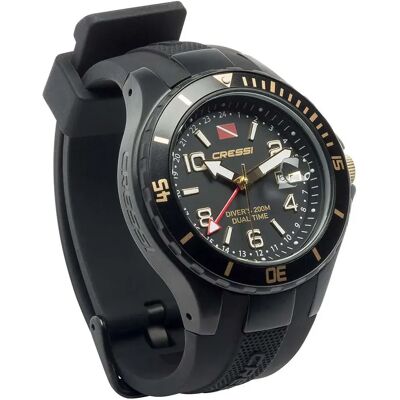 Cressi Reloj Traveller Dual Time Gold One Size Cressi Reloj Traveller Dual Time Gold One Size