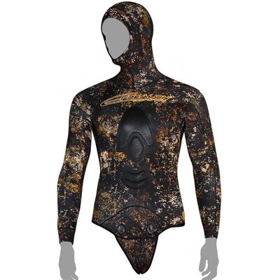 Epsealon Chaqueta De Pesca Submarina Kombu 5 Mm Black / Brown XL Epsealon Chaqueta De Pesca Submarina Kombu 5 Mm Black / Brown XL