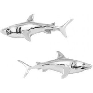 Dive Silver Pendientes Small Shark Silver One Size Dive Silver Pendientes Small Shark Silver One Size