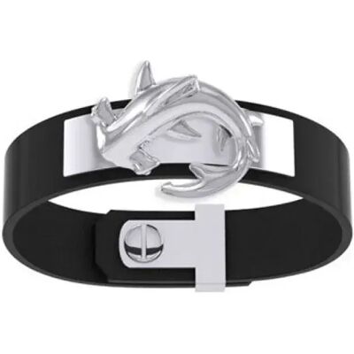 Dive Silver Pulsera Hammerhead Shark Leather Black / Silver 8-20 cm Dive Silver Pulsera Hammerhead Shark Leather Black / Silver 8-20 cm