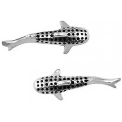 Dive Silver Pendientes Medium Whale Shark Silver / Black One Size Dive Silver Pendientes Medium Whale Shark Silver / Black One Size