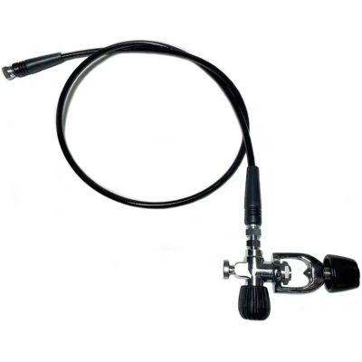 Metalsub Compresor Manguera Con Válvula Int Hembra Bsp De 1/4´´ Black / Steel 50 cm Metalsub Compresor Manguera Con Válvula Int Hembra Bsp De 1/4´´ Black / Steel 50 cm