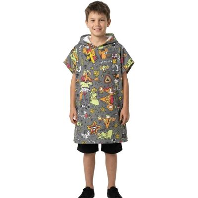 Ocean & Earth Poncho Irvine Hooded Grey / Grey One Size Ocean & Earth Poncho Irvine Hooded Grey / Grey One Size