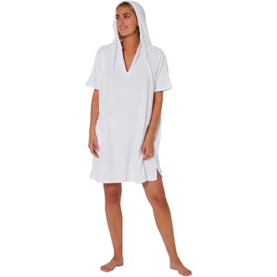 Ocean & Earth Poncho V Neck Hooded White L-XL Ocean & Earth Poncho V Neck Hooded White L-XL