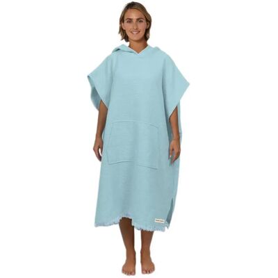 Ocean & Earth Poncho Waffle Hooded Aqua One Size Ocean & Earth Poncho Waffle Hooded Aqua One Size