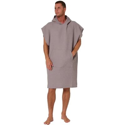 Ocean & Earth Poncho Waffle Hooded Fog One Size Ocean & Earth Poncho Waffle Hooded Fog One Size