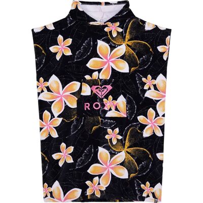 Roxy Poncho Stay Magical Printed Anthracite Hibiscus Real S One Size Roxy Poncho Stay Magical Printed Anthracite Hibiscus Real S One Size