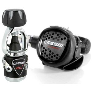 Cressi Xs Compact Mc9 Grey Int Regulator Set Negro,Plateado