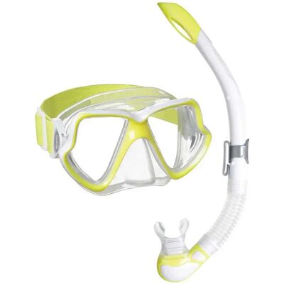 Mares Aquazone Kit Snorkel Wahoo Neon Yellow / White / Clear One Size Mares Aquazone Kit Snorkel Wahoo Neon Yellow / White / Clear One Size