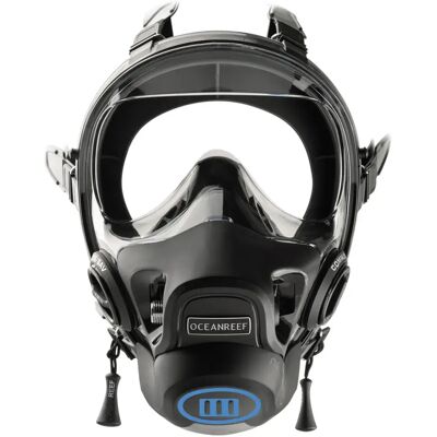Ocean Reef Máscara Facial Neptune Iii Basic Black / Blue S-M Ocean Reef Máscara Facial Neptune Iii Basic Black / Blue S-M