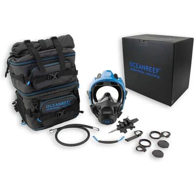 Ocean Reef Máscara Facial Neptune Iii Basic Bundle Blue M-L Ocean Reef Máscara Facial Neptune Iii Basic Bundle Blue M-L